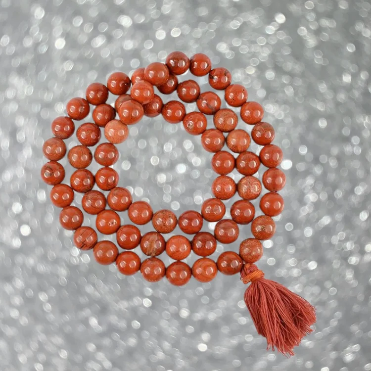 Natural Red Jasper Mala 